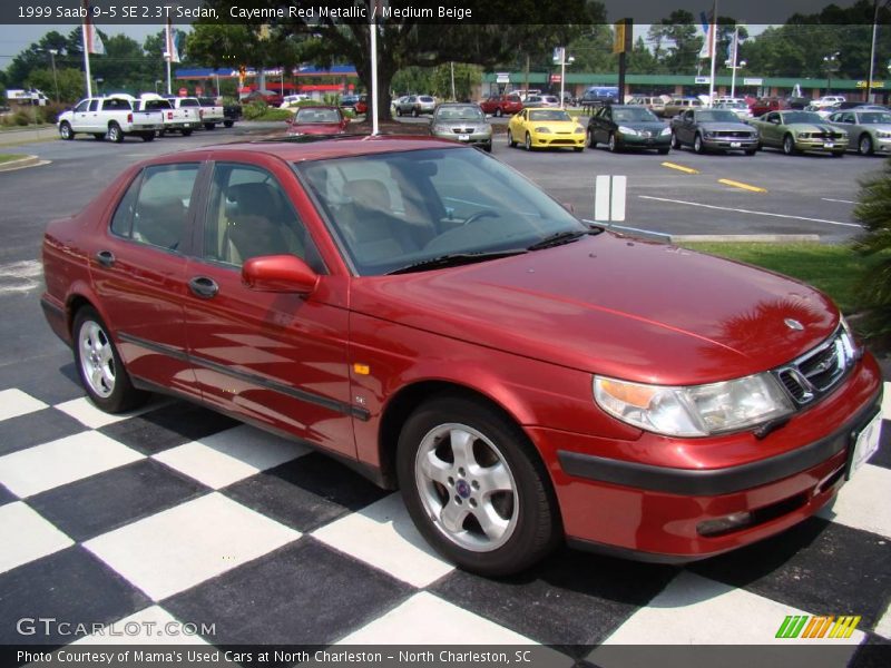 Cayenne Red Metallic / Medium Beige 1999 Saab 9-5 SE 2.3T Sedan