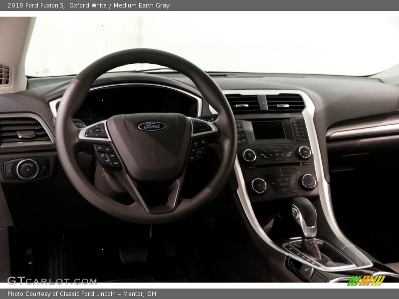 Oxford White / Medium Earth Gray 2016 Ford Fusion S