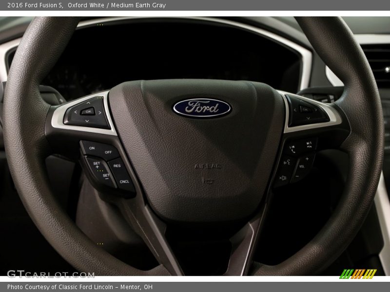 Oxford White / Medium Earth Gray 2016 Ford Fusion S