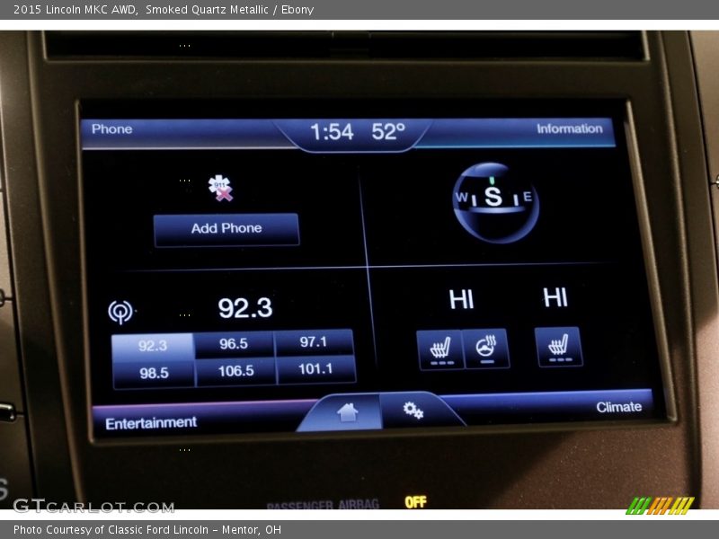 Smoked Quartz Metallic / Ebony 2015 Lincoln MKC AWD