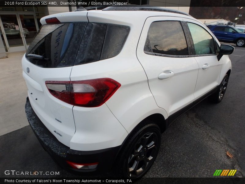 Diamond White / Ebony Black/Copper 2018 Ford EcoSport SES 4WD