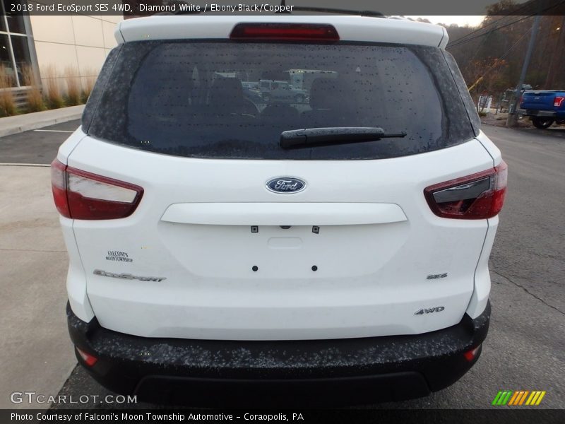 Diamond White / Ebony Black/Copper 2018 Ford EcoSport SES 4WD