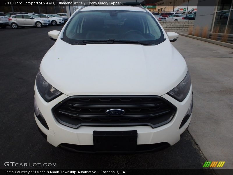 Diamond White / Ebony Black/Copper 2018 Ford EcoSport SES 4WD
