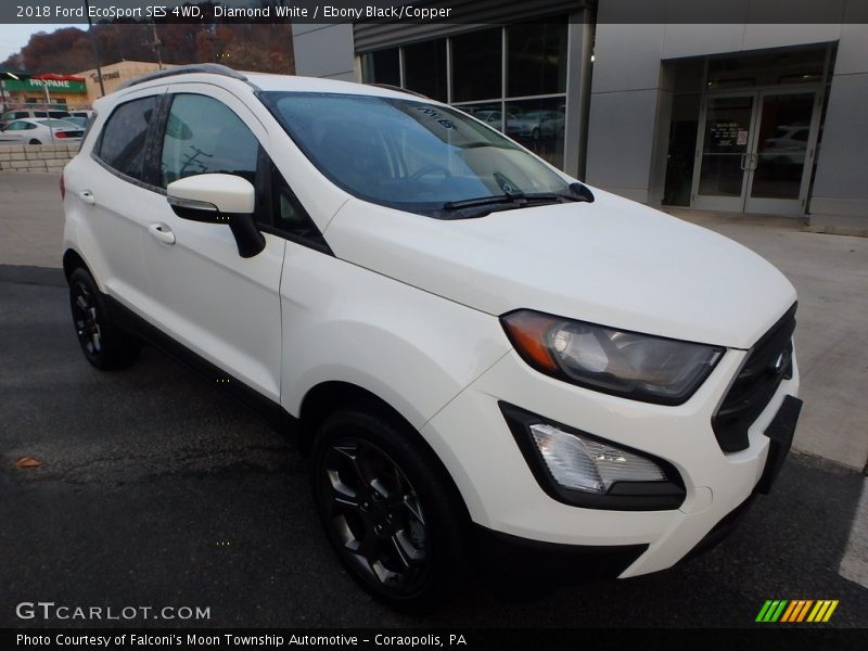 Diamond White / Ebony Black/Copper 2018 Ford EcoSport SES 4WD