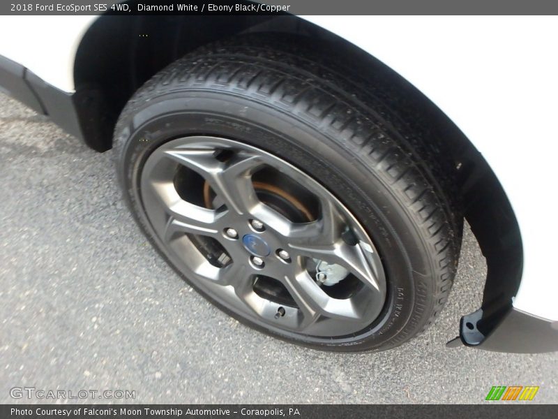 Diamond White / Ebony Black/Copper 2018 Ford EcoSport SES 4WD
