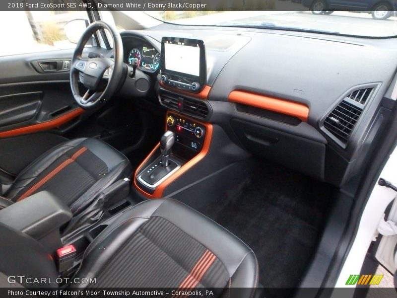 Diamond White / Ebony Black/Copper 2018 Ford EcoSport SES 4WD