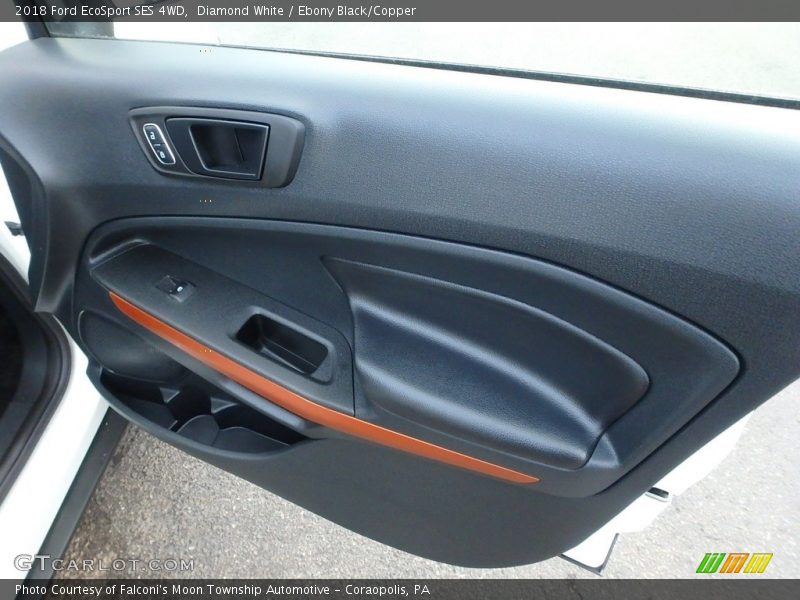 Diamond White / Ebony Black/Copper 2018 Ford EcoSport SES 4WD
