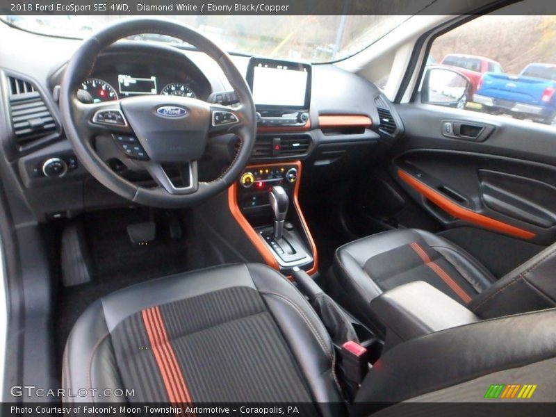 Diamond White / Ebony Black/Copper 2018 Ford EcoSport SES 4WD