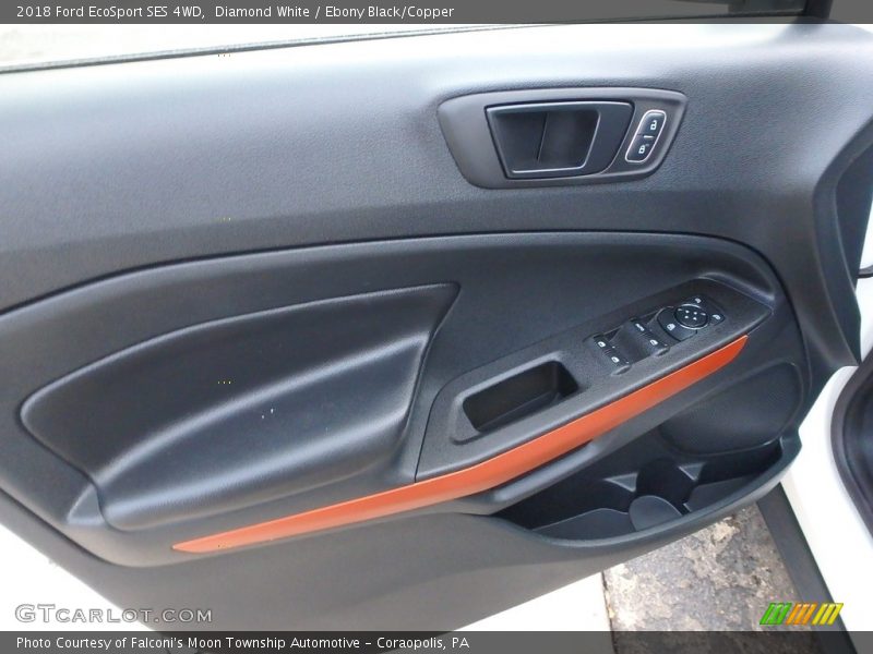 Diamond White / Ebony Black/Copper 2018 Ford EcoSport SES 4WD