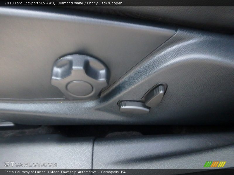 Diamond White / Ebony Black/Copper 2018 Ford EcoSport SES 4WD