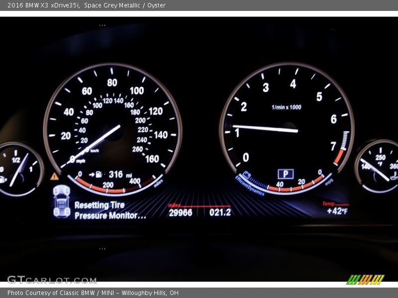 Space Grey Metallic / Oyster 2016 BMW X3 xDrive35i