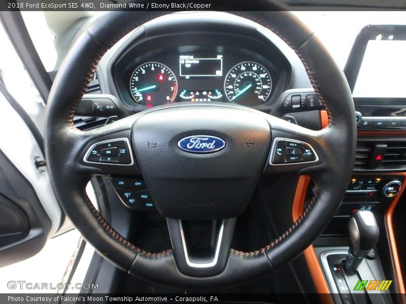 Diamond White / Ebony Black/Copper 2018 Ford EcoSport SES 4WD