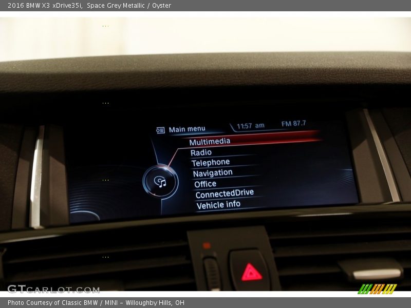 Space Grey Metallic / Oyster 2016 BMW X3 xDrive35i