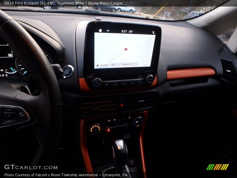 Diamond White / Ebony Black/Copper 2018 Ford EcoSport SES 4WD