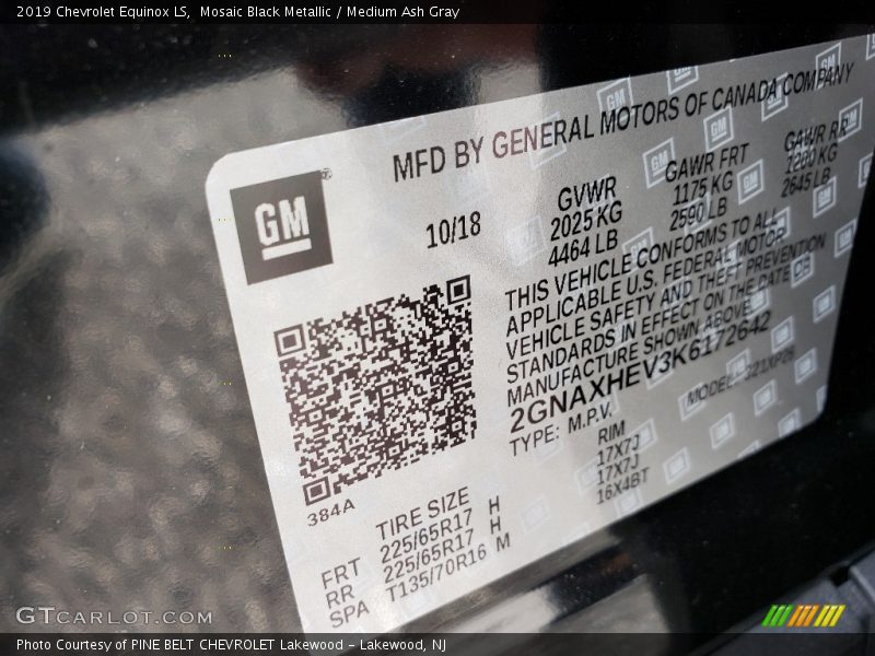 Mosaic Black Metallic / Medium Ash Gray 2019 Chevrolet Equinox LS