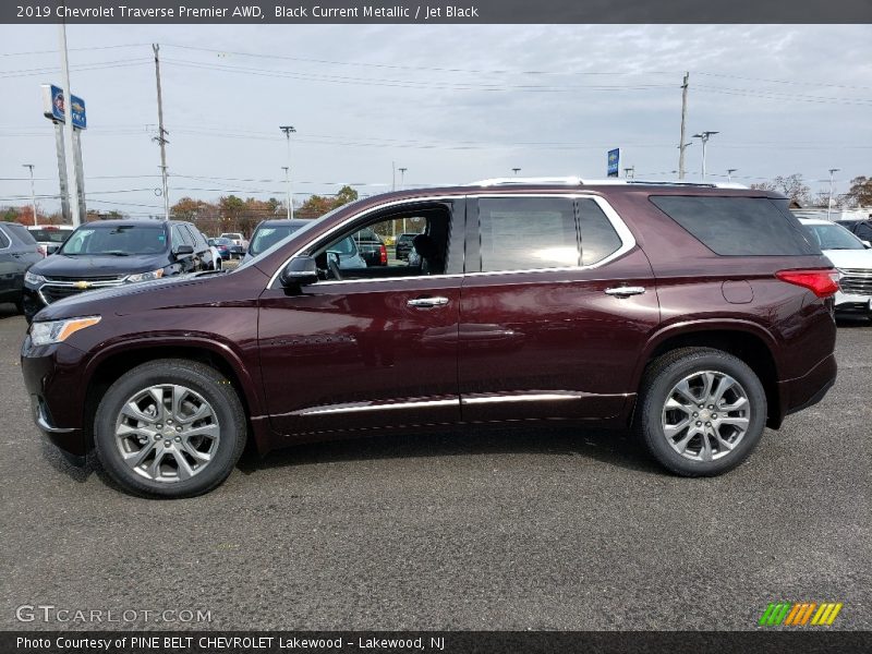 Black Current Metallic / Jet Black 2019 Chevrolet Traverse Premier AWD
