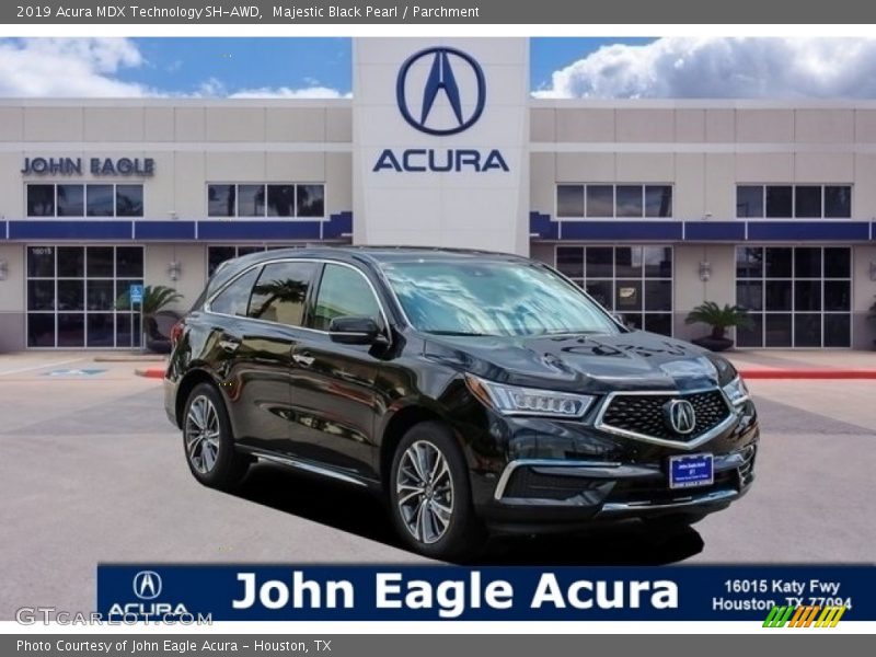 Majestic Black Pearl / Parchment 2019 Acura MDX Technology SH-AWD