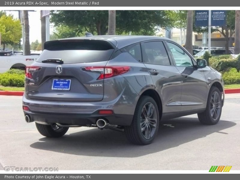 Modern Steel Metallic / Red 2019 Acura RDX A-Spec