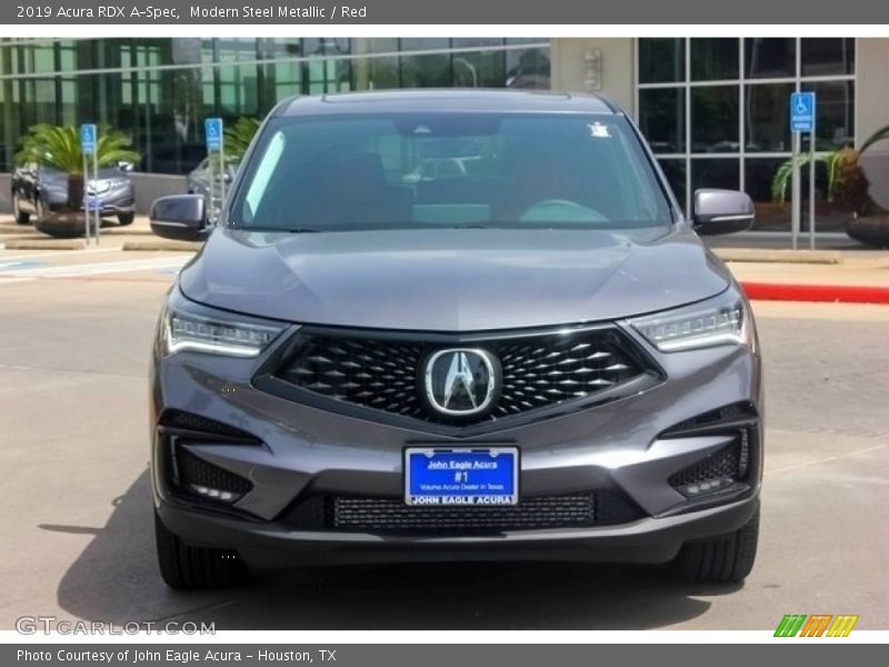 Modern Steel Metallic / Red 2019 Acura RDX A-Spec