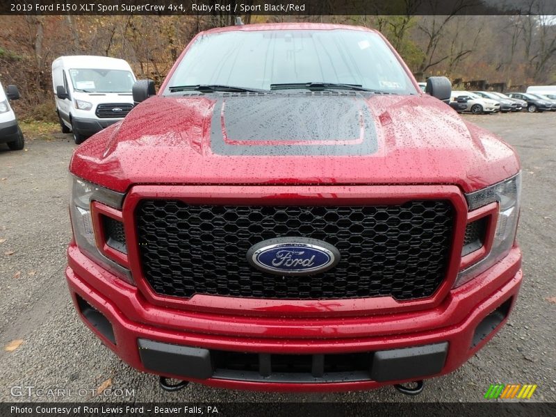 Ruby Red / Sport Black/Red 2019 Ford F150 XLT Sport SuperCrew 4x4