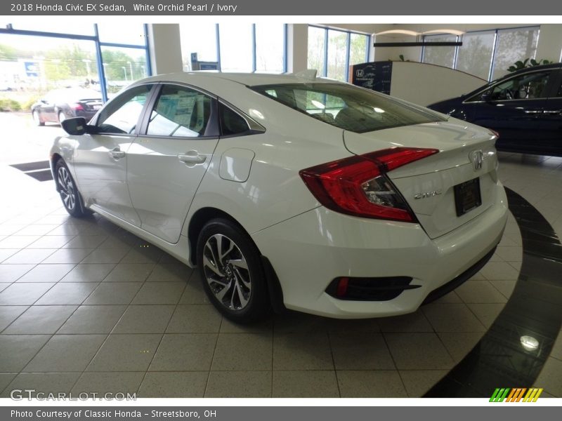 White Orchid Pearl / Ivory 2018 Honda Civic EX Sedan