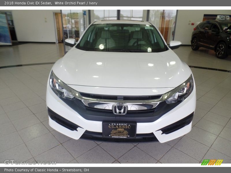 White Orchid Pearl / Ivory 2018 Honda Civic EX Sedan