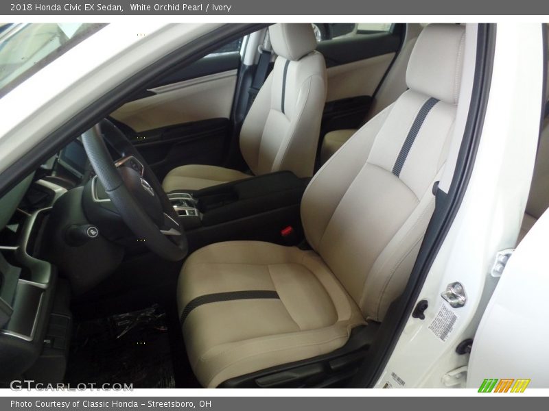White Orchid Pearl / Ivory 2018 Honda Civic EX Sedan