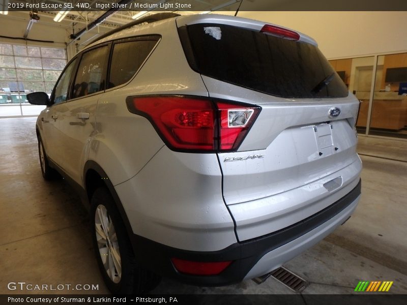 Ingot Silver / Medium Light Stone 2019 Ford Escape SEL 4WD