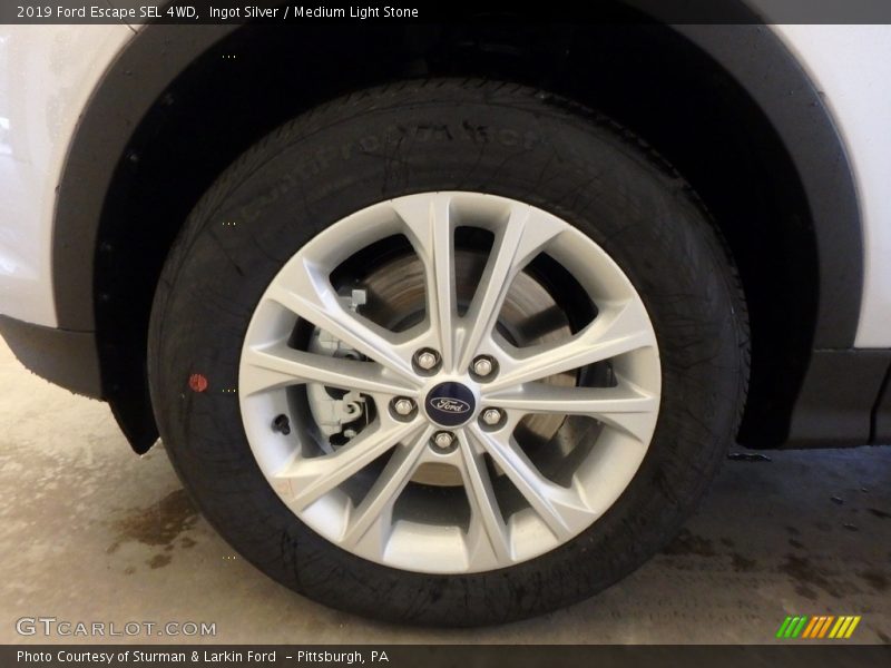 Ingot Silver / Medium Light Stone 2019 Ford Escape SEL 4WD