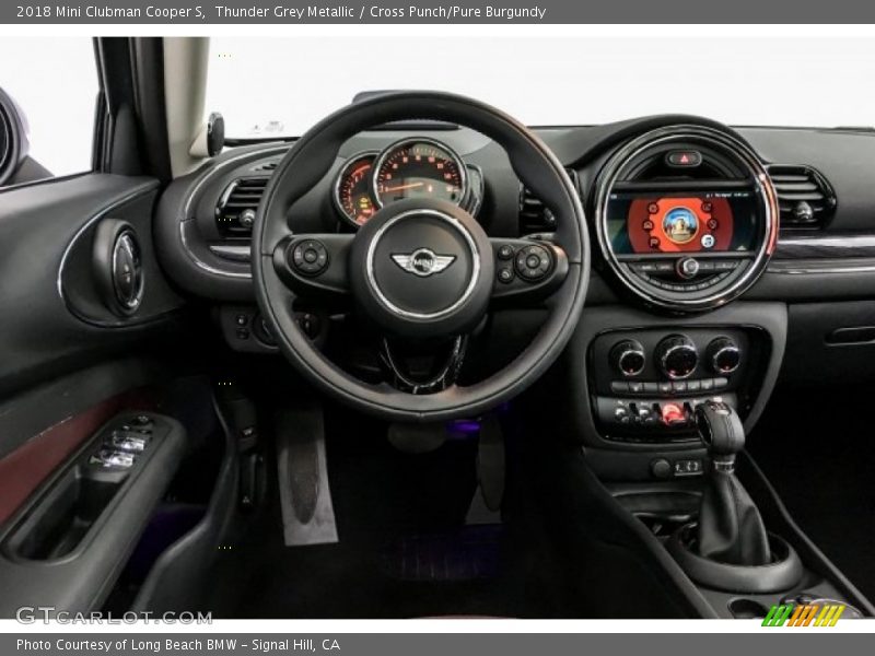 Thunder Grey Metallic / Cross Punch/Pure Burgundy 2018 Mini Clubman Cooper S