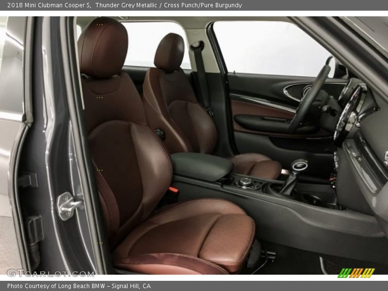 Thunder Grey Metallic / Cross Punch/Pure Burgundy 2018 Mini Clubman Cooper S