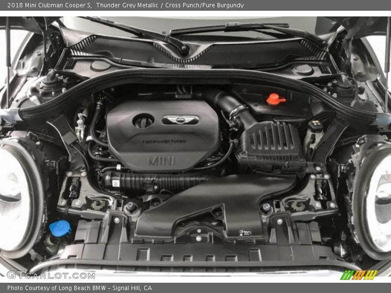 Thunder Grey Metallic / Cross Punch/Pure Burgundy 2018 Mini Clubman Cooper S