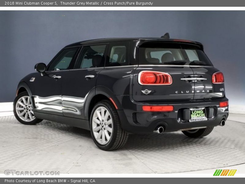 Thunder Grey Metallic / Cross Punch/Pure Burgundy 2018 Mini Clubman Cooper S