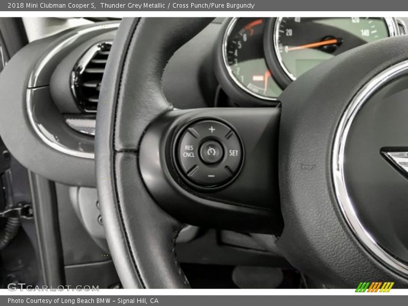 Thunder Grey Metallic / Cross Punch/Pure Burgundy 2018 Mini Clubman Cooper S