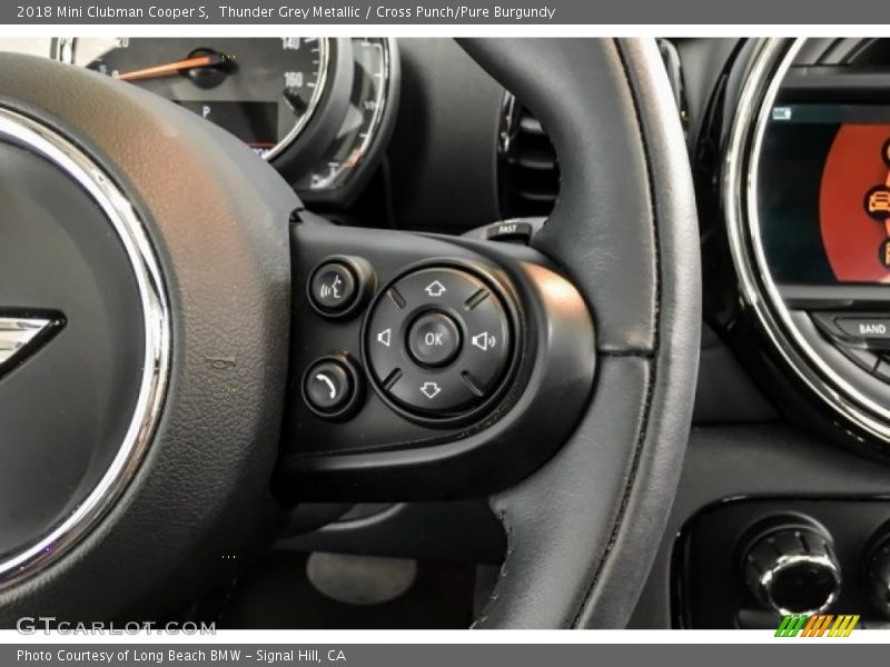 Thunder Grey Metallic / Cross Punch/Pure Burgundy 2018 Mini Clubman Cooper S