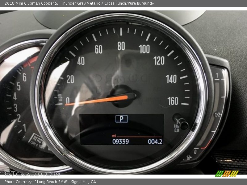 Thunder Grey Metallic / Cross Punch/Pure Burgundy 2018 Mini Clubman Cooper S