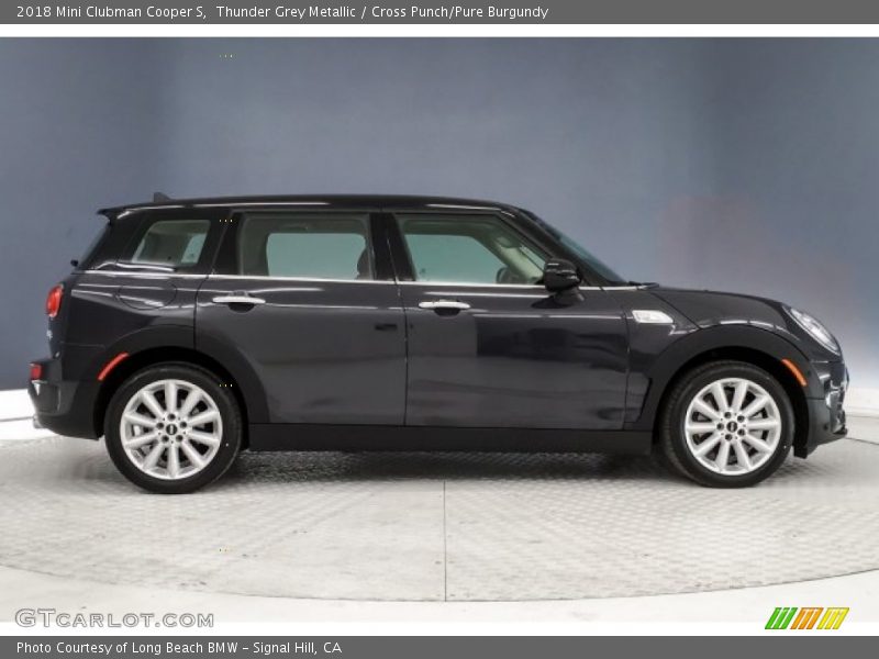 Thunder Grey Metallic / Cross Punch/Pure Burgundy 2018 Mini Clubman Cooper S