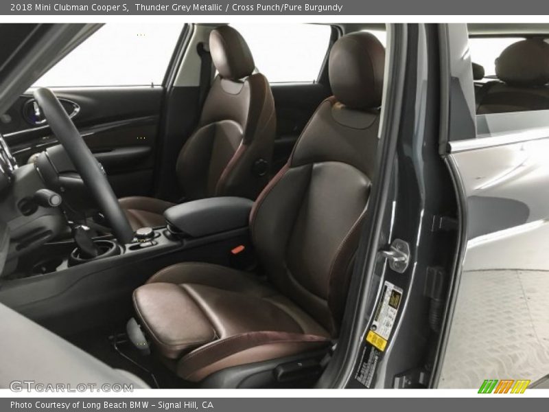 Thunder Grey Metallic / Cross Punch/Pure Burgundy 2018 Mini Clubman Cooper S