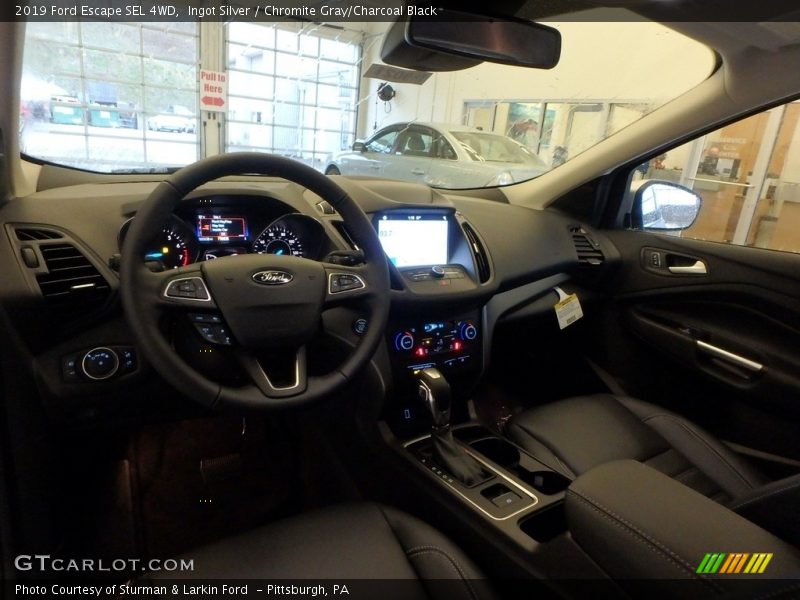 Ingot Silver / Chromite Gray/Charcoal Black 2019 Ford Escape SEL 4WD