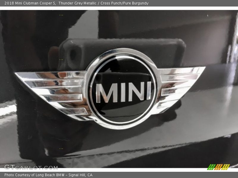 Thunder Grey Metallic / Cross Punch/Pure Burgundy 2018 Mini Clubman Cooper S