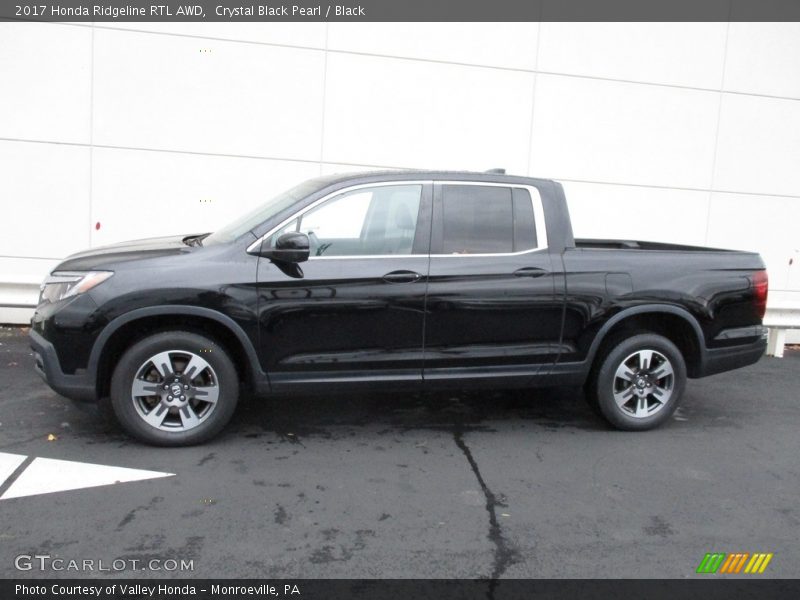 Crystal Black Pearl / Black 2017 Honda Ridgeline RTL AWD