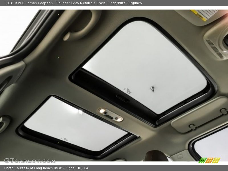 Thunder Grey Metallic / Cross Punch/Pure Burgundy 2018 Mini Clubman Cooper S