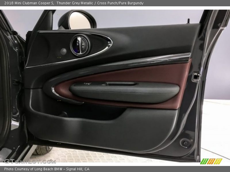 Thunder Grey Metallic / Cross Punch/Pure Burgundy 2018 Mini Clubman Cooper S