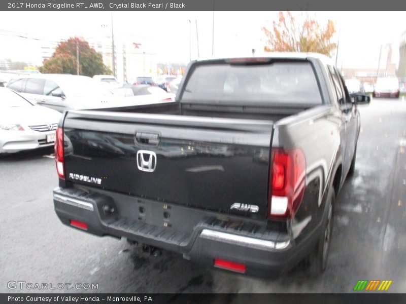 Crystal Black Pearl / Black 2017 Honda Ridgeline RTL AWD