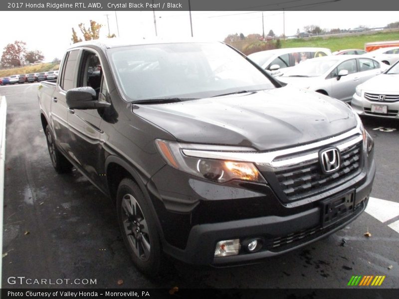 Crystal Black Pearl / Black 2017 Honda Ridgeline RTL AWD