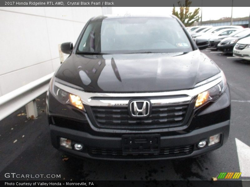 Crystal Black Pearl / Black 2017 Honda Ridgeline RTL AWD