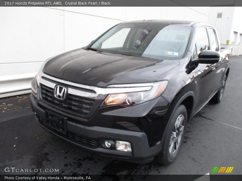 Crystal Black Pearl / Black 2017 Honda Ridgeline RTL AWD