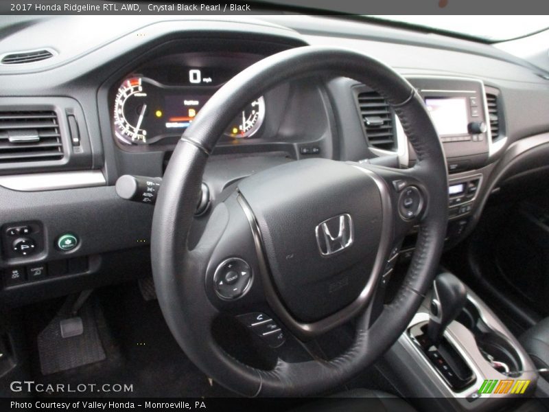 Crystal Black Pearl / Black 2017 Honda Ridgeline RTL AWD