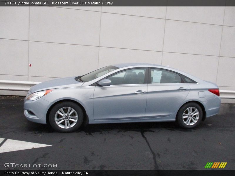 Iridescent Silver Blue Metallic / Gray 2011 Hyundai Sonata GLS