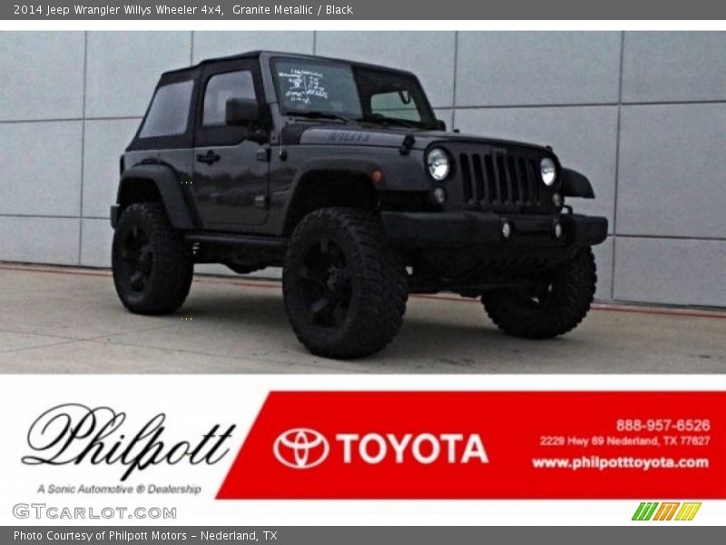 Granite Metallic / Black 2014 Jeep Wrangler Willys Wheeler 4x4